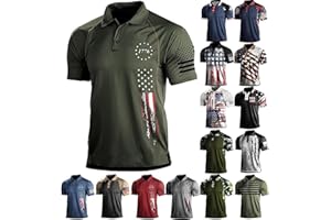 moolBeko Men's Polo Shirt USA Flag Retro Distressed Patriotic Golf Shirts for Men American Flag Print Short Sleeve T-Shirt