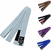 Fadi Sports Brazilian Jiu Jitsu Belt BJJ Belt for Men & Women with Ranking Stripe Sleeve for Gi Training & Competition