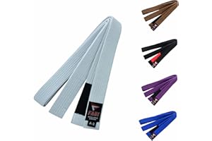 Fadi Sports Brazilian Jiu Jitsu Belt BJJ Belt for Men & Women with Ranking Stripe Sleeve for Gi Training & Competition