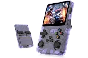 VGBUS R36S Handheld Game Console,3.5-Inch IPS Screen Retro Gaming Console,3500mAh,Built in 20000+ Games. (Purple-128G(20000+ Games))