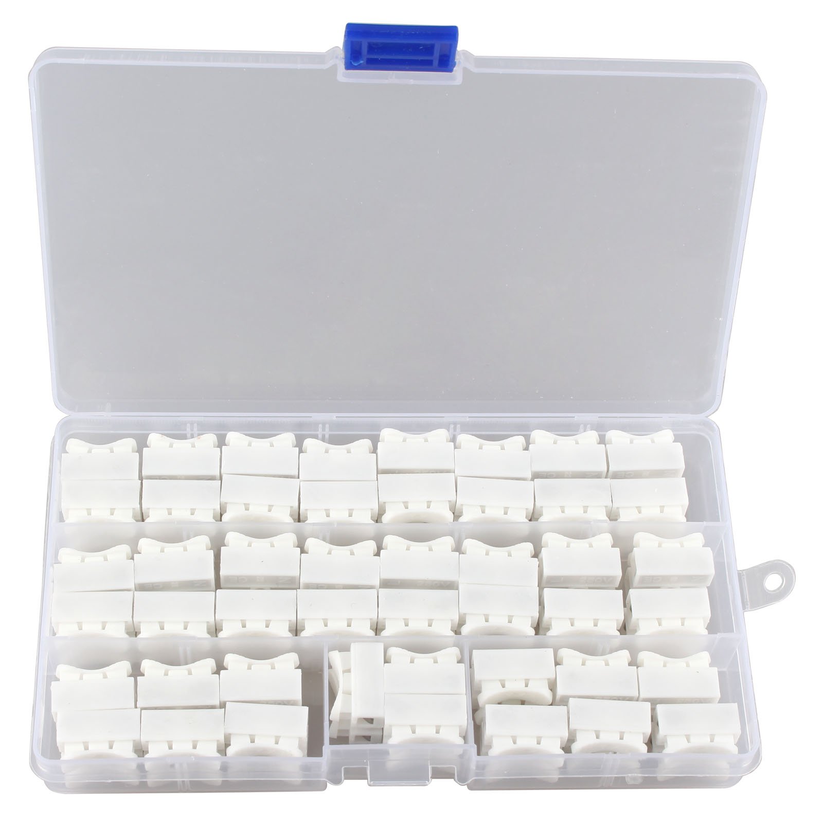 HALJIA 47pcs CH2 Quick Wire Connector Electrical Cable Clamp Terminal Block Spring Connector LED Strip Light Wire Connecting