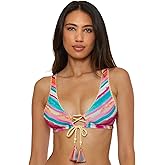 Lucky Brand Women's Porto Covo Halter Bikini Top, Swimwear Separates