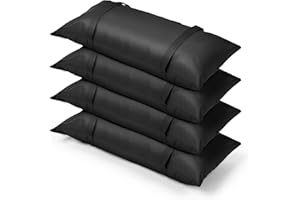 Evekea Umbrella Base Weights Fillable Sandbags, 4 Packs Sand Bags for Weight, Outdoor Weatherproof Heavy Duty Weight Sandbag for Furniture Umbrella Stand Garden Cantilevers Poolside Accessories