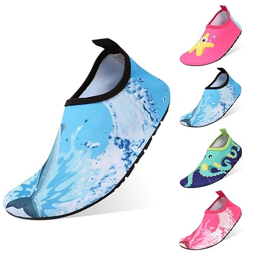 Qimaoo Kinder Badeschuhe Leicht Schwimmschuhe Schnell Trocknend Wasserschuhe Casual Strandschuhe Baby Surfschuhe Aquaschuhe f