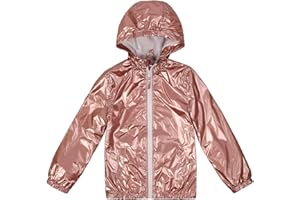 Lansbojun Boys Girls Rain Jacket Waterproof Windbreaker Lightweight Coat Kids Raincoat Outerwear