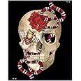 Poster of Wall Art - Gothic Skull Wall Decor - Snake Picture - Glam Print for Room or Home Decoration - Fashion Design - Designer Gifts for Women, Wife, Her, Teens, Girls - Glamour Couture
