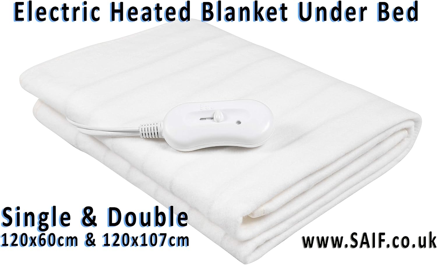 Electric Blanket Heated Under Bed Comfort Detachable Controller with 3 Heat Settings - Image 3