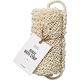 Public Goods Exfoliating Body Scrubber | Ayate Bath Strip for Shower | Back Scrubber Made with Natural Agave Fibers for Exfoliation | Plant-Based Loofah Alternative | 25 in. x 4 in. | 1 Count