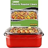 Xsourcer Electric Roaster Liners, 12 Pcs Disposable Roaster Liners, 34 x 18 Inch Food Liners Fits for 16, 18, 22 Quarts Roasters, Roasting Oven Liners Cooking Bags for Immediate Cleanup