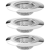 MR.SIGA Bathtub Drain Strainer, Stainless Steel Shower Bathtub Drain Hair Catcher, Bathroom Sink Drain Strainer, 3 Pack