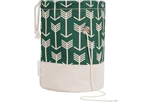 TOGETRUE Yarn Bag, Small Knitting Crochet Bag, Portable Yarn Storage Bags Organizer for Crocheting Project, Store Skein Ball, Short Knitting Needle (Green)