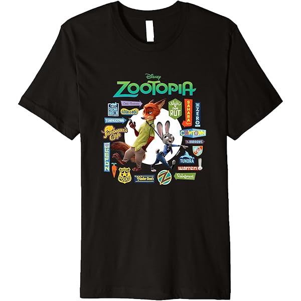 Amazon.com: Zootopia - Nick And Judy Signs T-Shirt