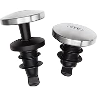OXO SteeL Expanding Leakproof Wine Stopper, (2 Pack)