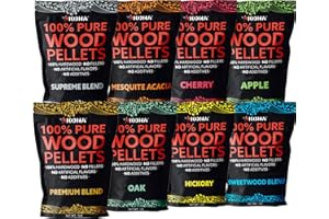 Kona Indoor Smoker Pellets - Intended for GE Smart Profile Indoor Smoker, All Variety Pack, 8, 1lb Resealable Bags