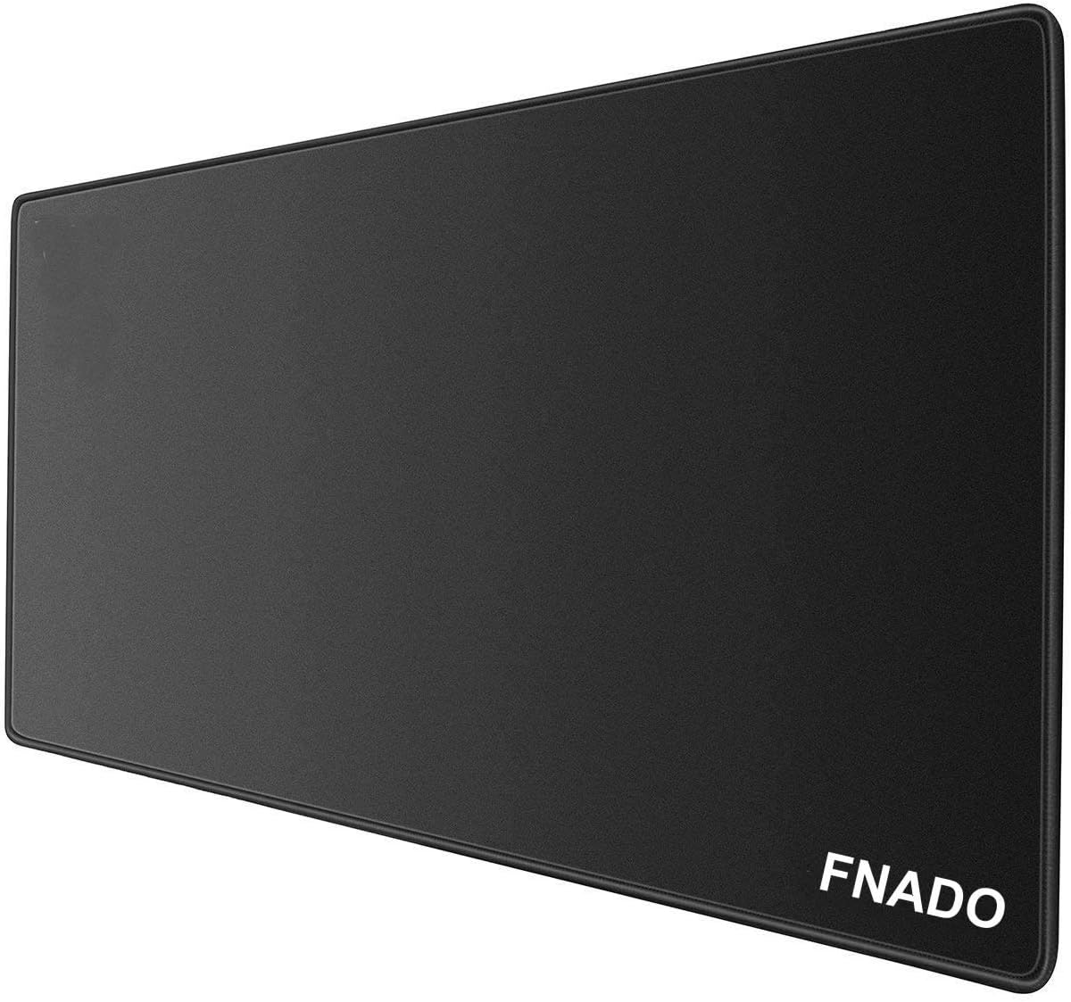 FNADO Extended Gaming Mouse Pad - Non-Slip Water-Resistant Rubber Base Cloth Computer Mouse Mat, 31.5x11.8-inch 3mm Thick XX-Large - Black