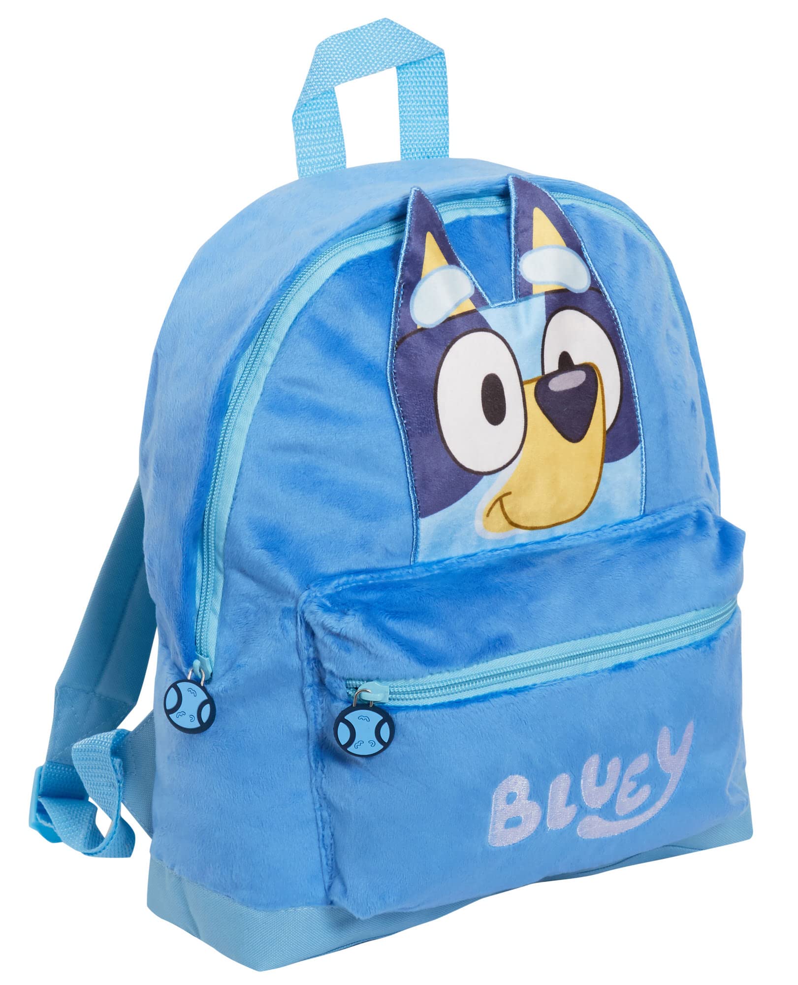Bluey Backpack For Kids School Nursery Bag Boys Girls 3D Plush Rucksack Travel Cushion Lunch Book Bag