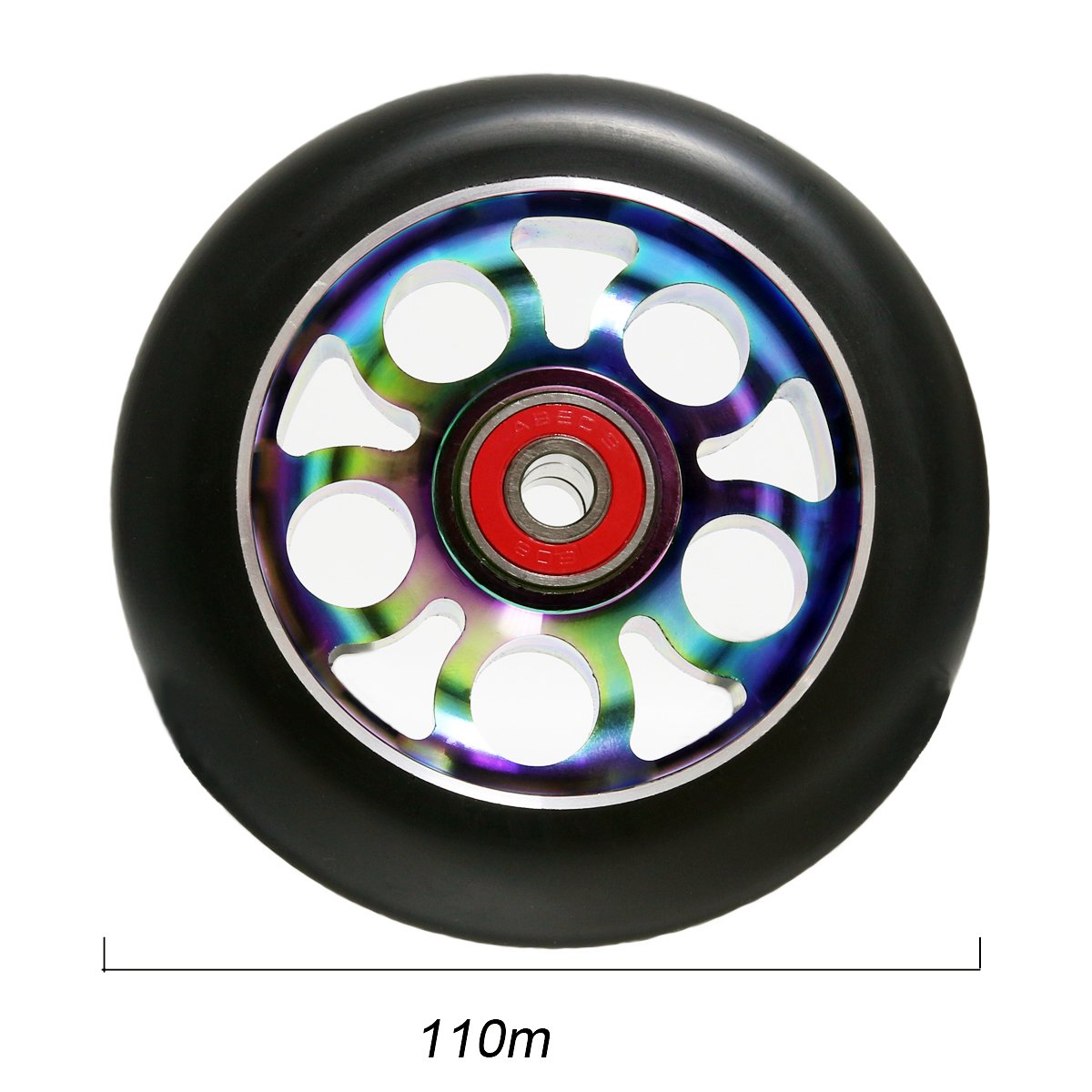 ZFIRST 2Pcs 110mm Pro Scooter Wheels with ABEC 9 Bearings Fit for MGP
