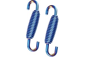 ACROPIX 2 Pcs Motorcycles Universal Exhaust Pipe Spring 55mm 2.17" Stainless Steel Exhaust Pipe Spring Hook Modified Accessor