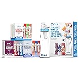 Cirkul 22oz. Quench on The Quad Bundle - BPA-Free Plastic Water Bottle Starter Kit w/ Lid & 21 Flavor Cartridges (LifeSip, Go