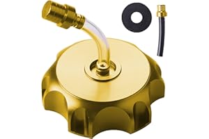 JINGKE CNC Aluminum Gas Fuel Tank Cap with Breather Valve for 50cc 70cc 90cc 110cc 125cc 140cc 150cc 160cc Pit Dirt Motor Bike Dirt Bike ATV Taotao SSR Roketa (GOLD)…