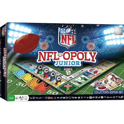 MasterPieces NFL-Opoly Junior Board Game, Collectors Edition Set, For 2-4 Players, Ages 6