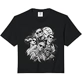 Funny Vintage 90s Halloween Frankenstein Monsters Selfie Comfort Colors Crop Top