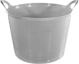 Muddy Hands 2x 27L Flexi Tub Flexible Rubber Storage Container Bucket Grey view 2
