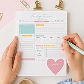 The Day Planner - 8.5 x 11 Daily Planner Pad | Motivational Planner for Women | Time Management and Productivity Tool | Women-Owned USA Business