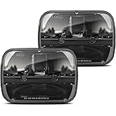 BICYACO 1 Pair 105W Rectangular 5x7/ 6x7 Inch Led Headlight High Low Beam Headlamp Compatible with Jeep Wrangler YJ Cherokee 