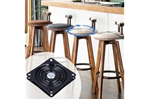 7in Chair Turntable Base Square Rotating Swivel Plate 180 Degree Automatic Rebound Dual Bearings Run for Furniture Chairs,Bar