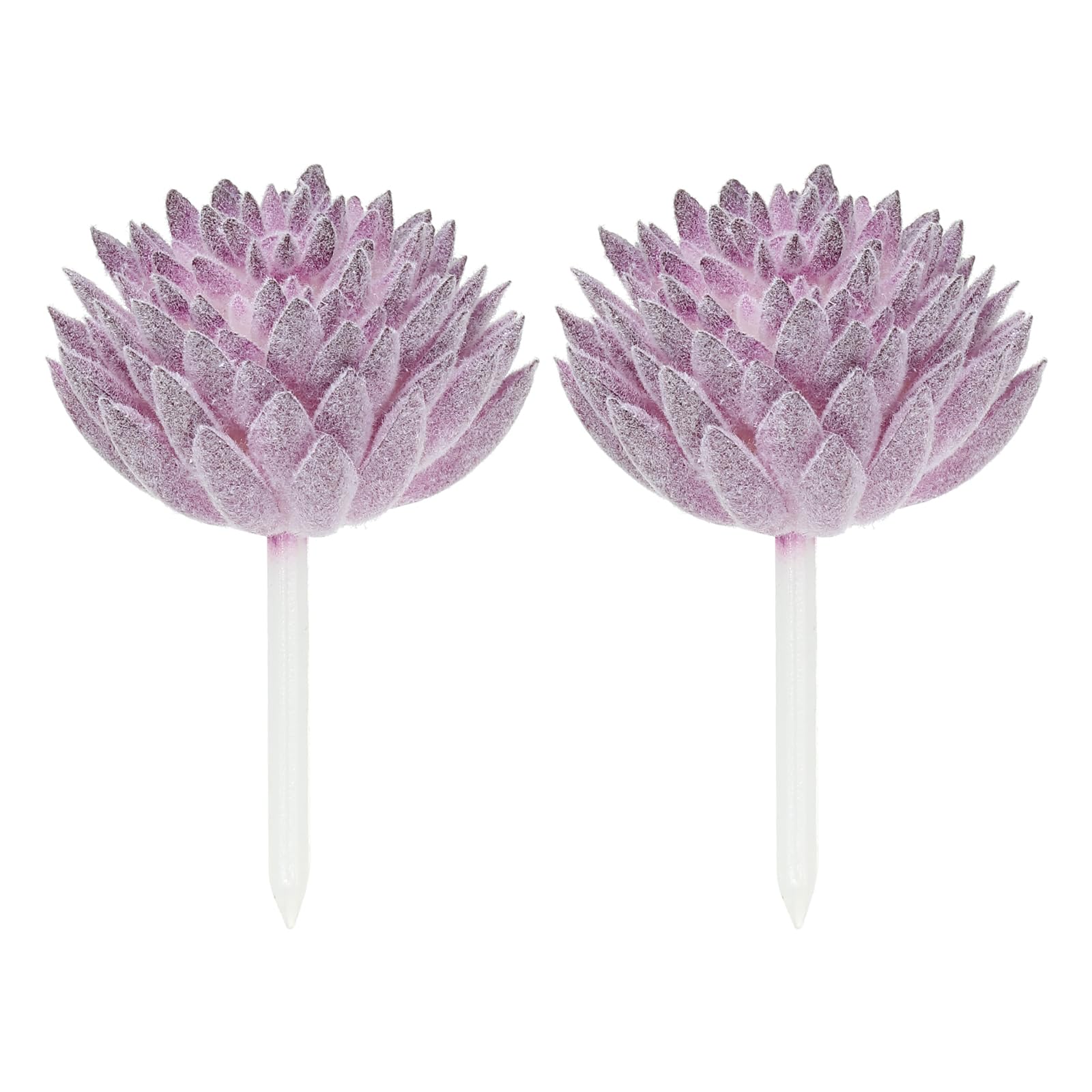 PATIKIL Artificial Succulents Picks, 2 Pack Unpotted Faux Succulent Small Fake Succulent Plants for Home Landscape Decoration, Purple