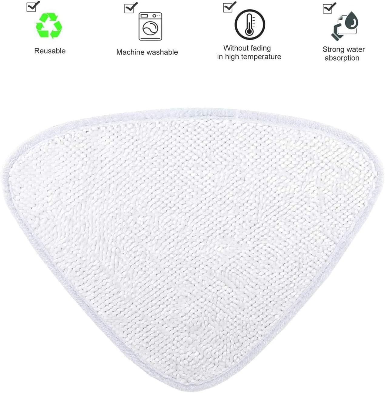 2 x microfiber white coral pads of 100 Hot Spray and Steam Mop Replacement Pads by UniSpair, One - Image 4