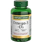 Nature's Bounty Omega-3 + D3 Fish Oil 1200mg / Vitamin D3 1000IU 90 softgels