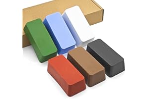 CAQUXIL Polishing Compound Kit 24 Oz Metal Stainless Steel Buffing Compound, Buffing Compound Bars, 4 Oz Each, 6 Pack