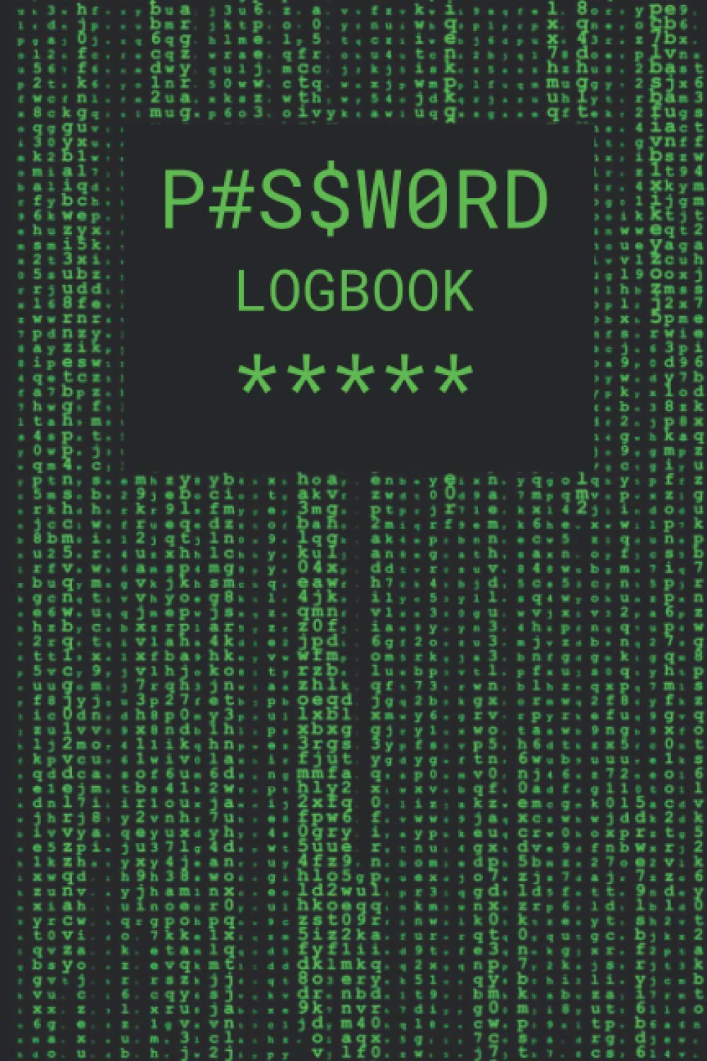 Password Logbook: Matrix Style Cover | Alphabetical Record, Login Details for Websites and Apps | User Detail Recall for Online Banking, Shopping, Social Media Accounts, Email