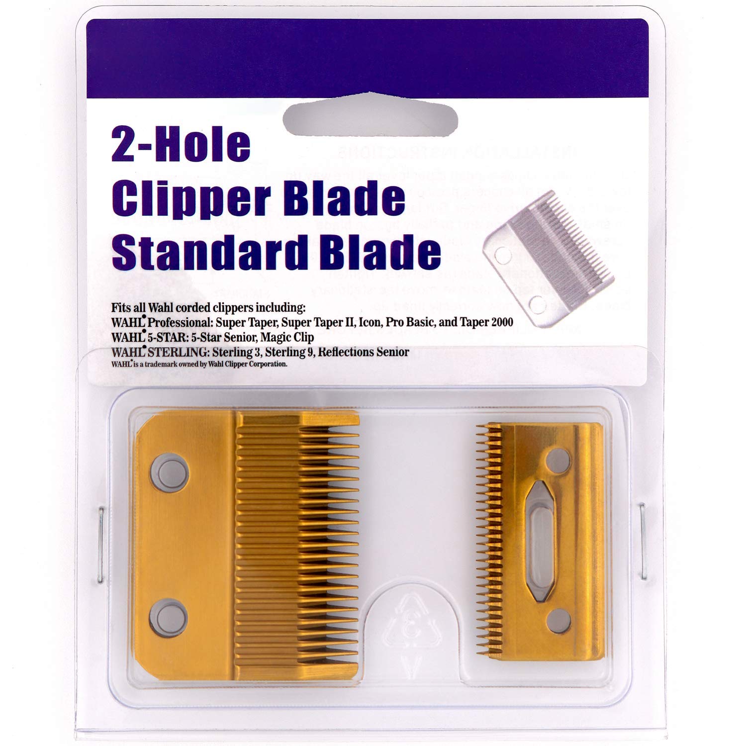 HONGNAL Clipper Blades For Wahl, 2 Hole (1Mm - 3Mm) Hair Trimmer Replacement For Wahl 1006,Super Taper #8400 Wahl #30-15-10 Blade Set
