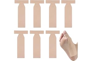 Turf Toe T-Straps - Adhesive Moleskin Splints for Big Toe Injuries, Foot Straighteners Brace for Women Men(7 pcs)