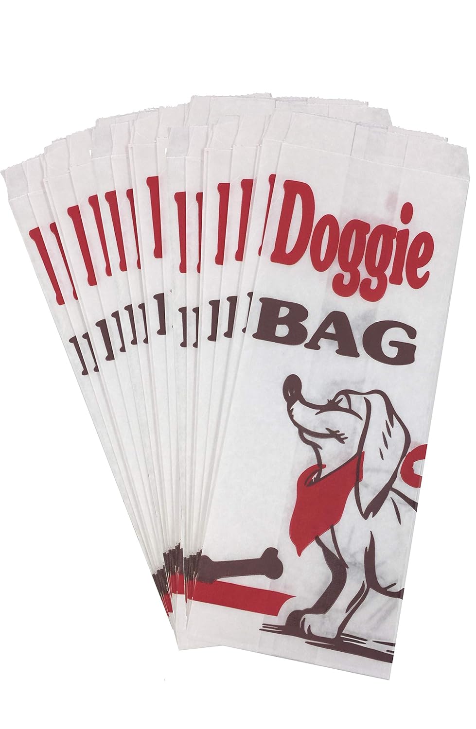 Dog Party Paper Sacks Doggie Treat Bags Black Red White 30 Pack Industrial