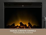 Adam Holston Electric Inset Stove Fire Black Remote 7-Day Timer LED Log Effect view 5