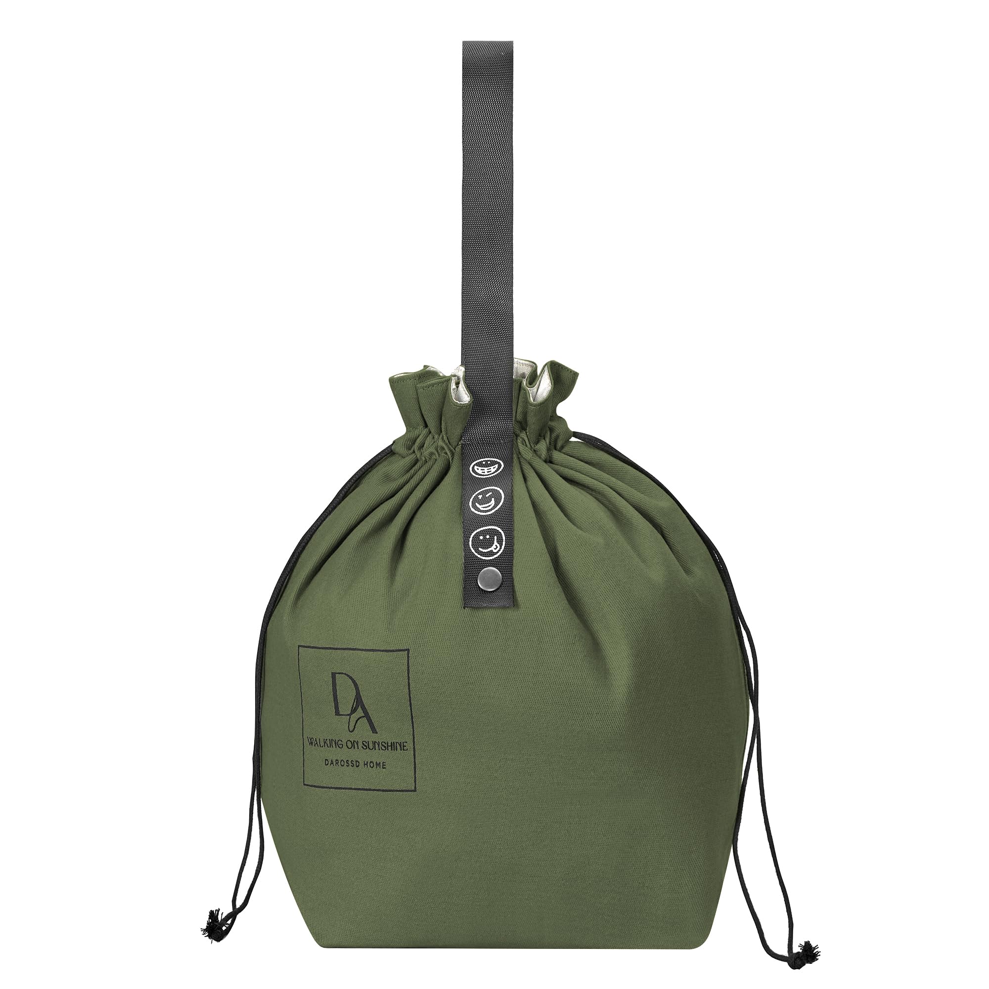 DAROSS 9L Small Lunch Bag for Women Men Girl，Insulated Lunch Bag，Picnic Bag，Thermal Cooler Bag，Suitable for Office School Picnic Outdoor Camping…… (S/Bagged, Green)