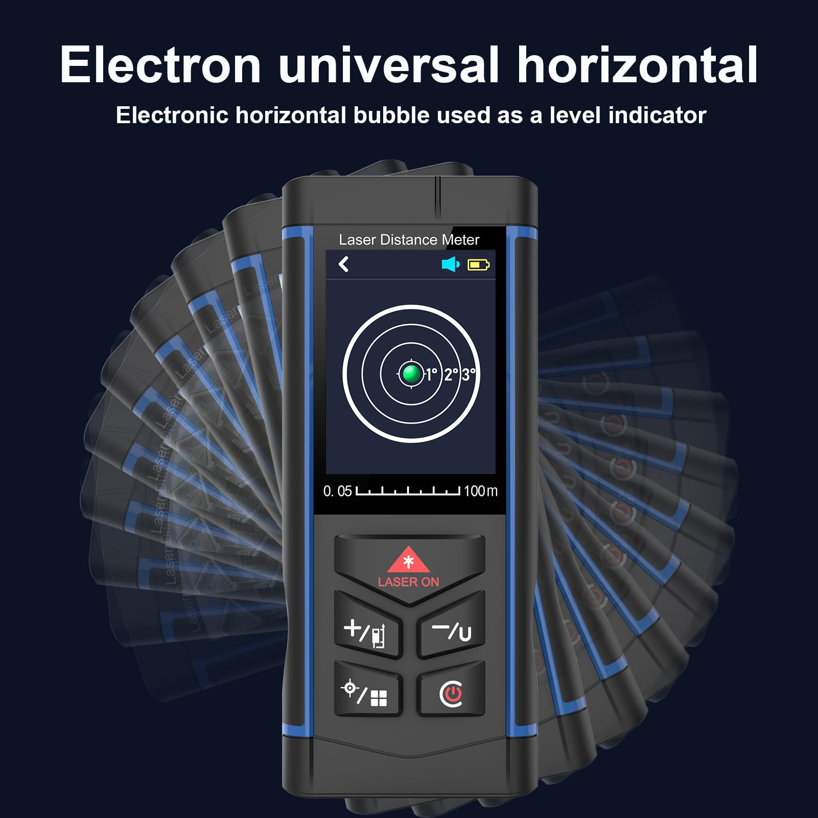 S.Fine 100m Laser Entfernungsmesser mit 6-Fach Kamera, ±2mm Genauigkeit, Elektronische Wasserwaage, Echtzeit-Winkelanzeige, Outdoor & Indoor Distanzmessgerät inkl. Stativ 5