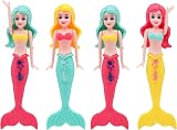 TOPWAYS Pool Diving Toy Set 4 Diving Mermaids Torpedoes Children Pool Games