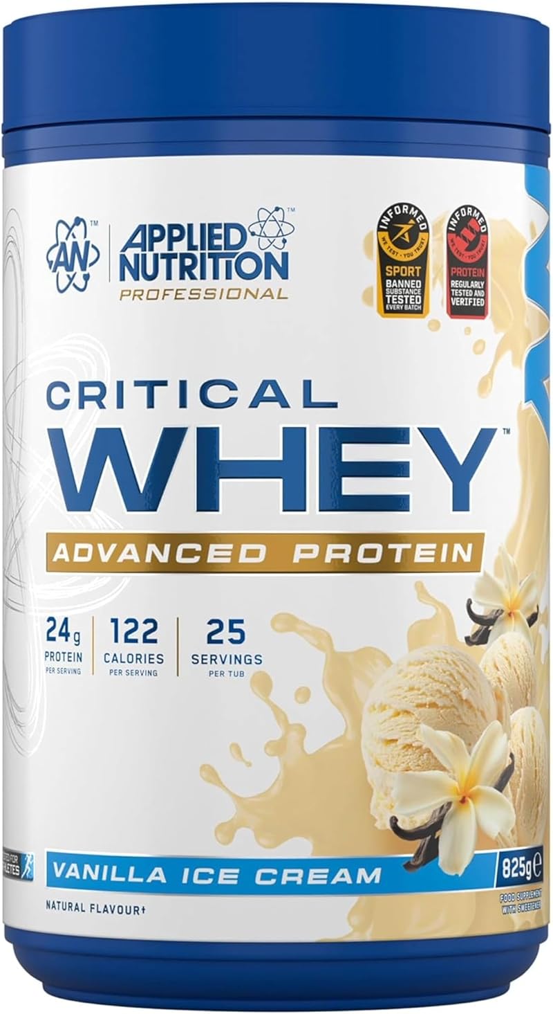 Applied Nutrition Critical Whey Protein Powder Vanilla Ice Cream 24g Protein