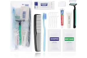Gisdo Pack of 5 Travel Size Toiletries Kit Individually Packed,Personal Hygiene Kit for Men Homeless Care Package Supplies Bulk