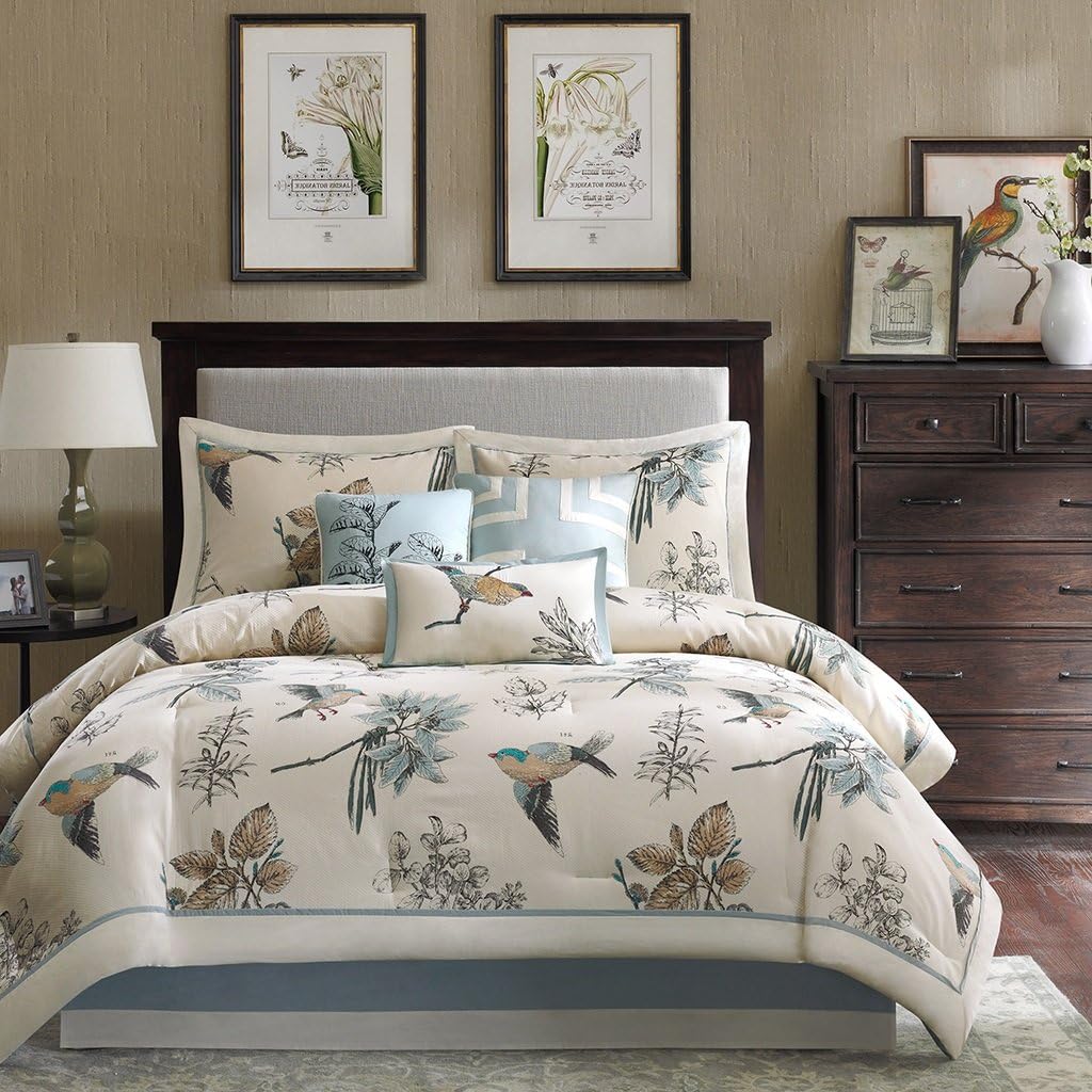 Amazon Com 7 Piece Nature Print Inspired Comforter Set Queen Size