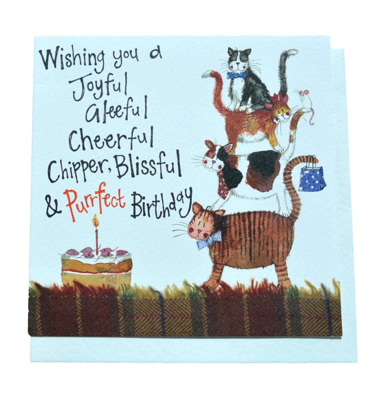 Cat Stack Birthday Card By Alex Clark / Greeting Card