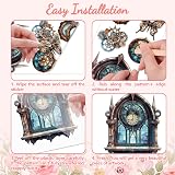 Peacoblue Steampunk Window Rub On Transfer Decal 3Pcs Waterproof 6x12 view 3