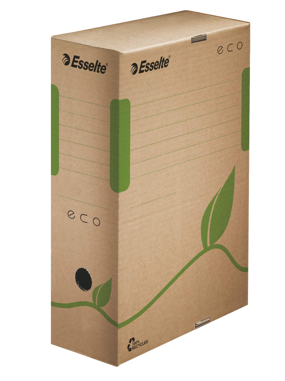 Esselte A4 Eco Archiving Box, Brown, Pack of 25,100 mm