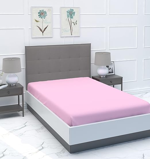 MYSA 240 TC Microfiber Plain Solid Color Bedsheet Single Bed Without