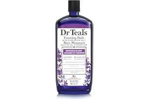 Dr Teal's Foaming Bath with Pure Epsom Salt, Soothe & Sleep with Lavender Essential Oil, 34 fl oz (Packaging May Vary)